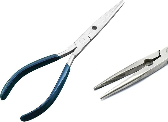 8" Stainless Steel Needle Nose Fisherman's Pliers Fisherman Plier With Vinyl Grips
