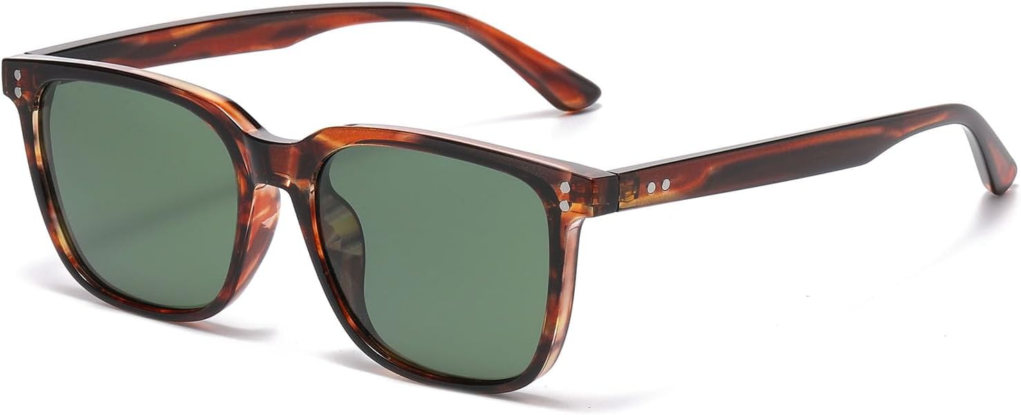 Gleyemor Polarized Mens Square Sunglasses UV400 Protection Sun Glasses