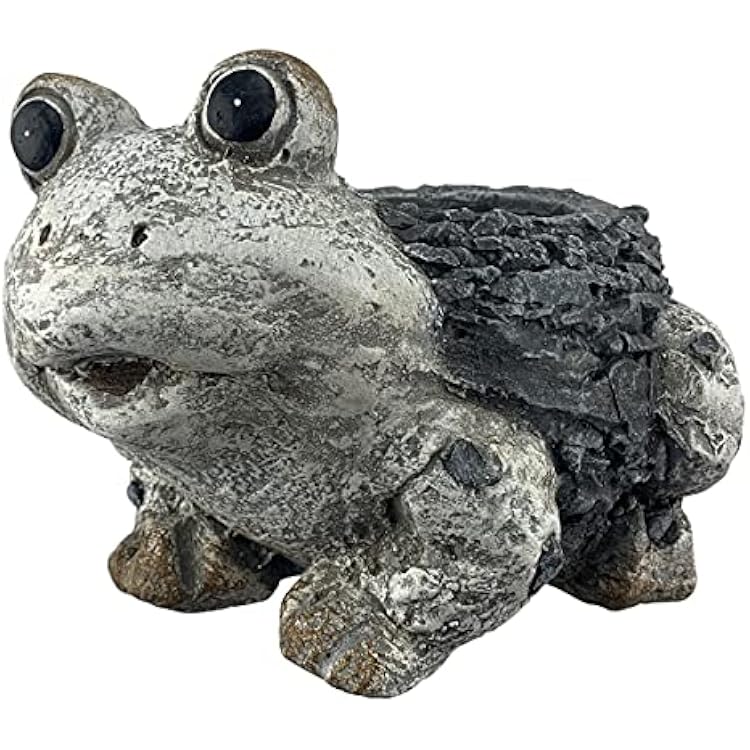 Red Carpet Studios IndoorOutdoor 3-D Composite Stone Look Animal Planter, Mini, Frog