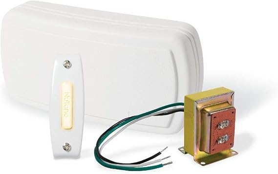 Broan-NuTone Builder Chimes Kit with Lighted Pushbutton, 1, White - BK115LWH