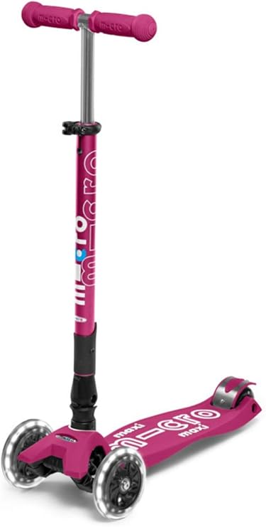 Micro Kickboard | Maxi Foldable LED Kids Scooter for Ages 5-12 | Children