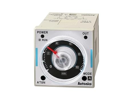 AT8N 100-240 VAC / 24-240 VDC, 48 X 48 MM, 50/60 HZ, 8 PIN Plug Type, ATN Series, DPDT TIME Limit OR SPDT, Multi TIME Range, Multi-Function Timer, Universal Voltage