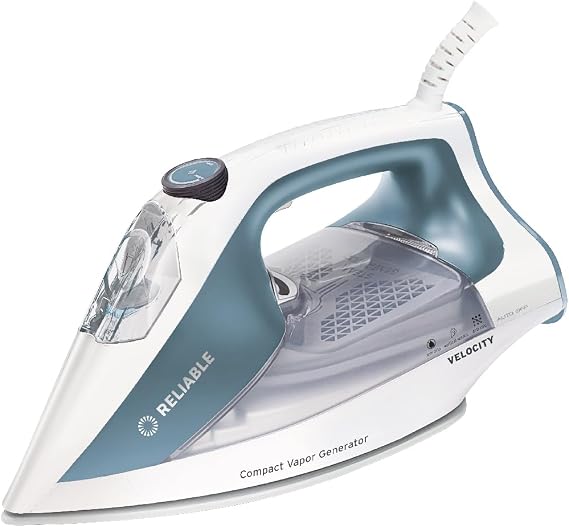 Reliable Velocity Steam Iron for Clothes, 3 Heat Settings, Continuous Steam