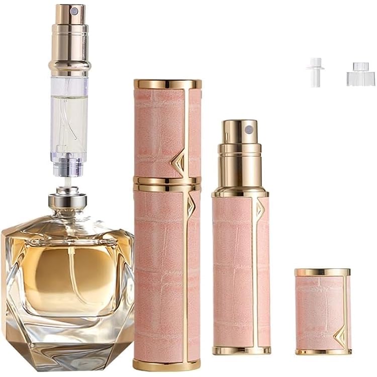 Perfume Atomizer Travel Refillable，5ml Pocket Perfume Dispenser Pump, Travel Perfume Atomiser, Cologne Dispenser, Portable Size Sprayer Bottle for Traveling Pink