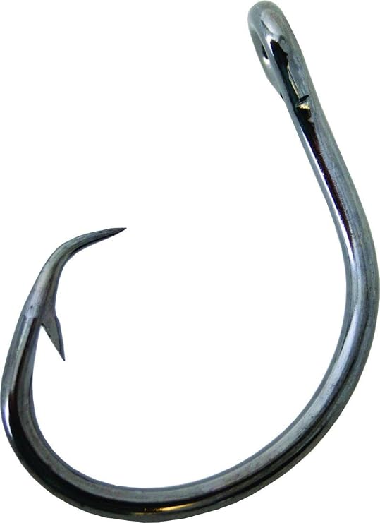 Mustad Demon Perfect Inline Circle Hook 39950NP, 3X Strong Fishing Hooks, Wide Gap Circle Hook Packs for Saltwater & Freshwater Fishing, Original Design Big Hooks, Black Nickel - Size 11/0-3 Packs
