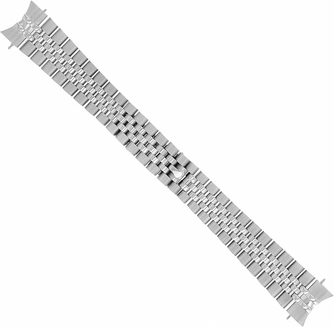 Ewatchparts Jubilee Watch Band Solid Link Compatible With Rolex Datejust Hidden Clasp 20mm Heavy Stainless Steel