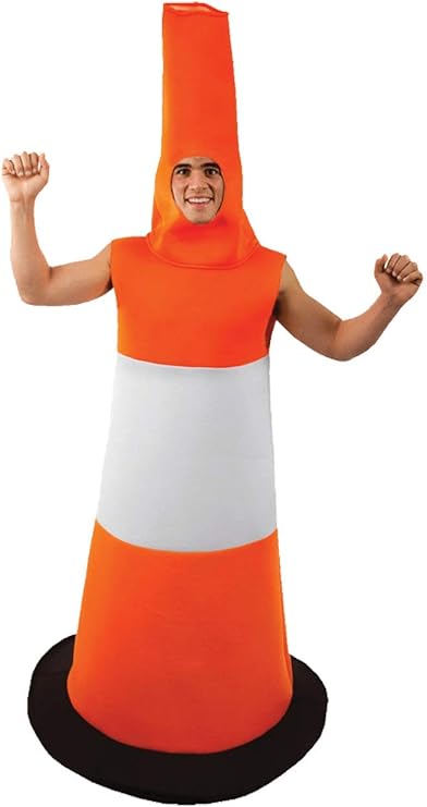 Orion Costumes Men's Orange Traffic Road Cone Novelty Stag Night Fancy Dress