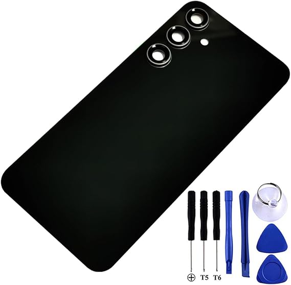 S23 FE Back Glass Replacement Galaxy S23 FE Rear Glass Cover with Rear Housing Camera Frame for Samsung S23 FE 6.4" SM-S711U S711W Back Cover Tape Repair Part (Graphite)