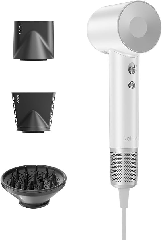 Laifen Swift Professional High-Speed Hair Dryer, 200M Negative Ions, White