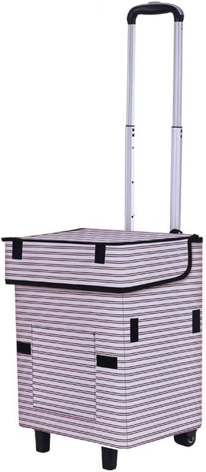 Shopping Trolley,Pull Food Small Home Foldable Light Portable Old Man Pull Trolley Trailer,A Multifunctional