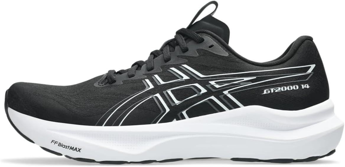 ASICS Men's GT-2000 14 Running Shoe, Black/White, 11 M US | ロードランニングシューズ