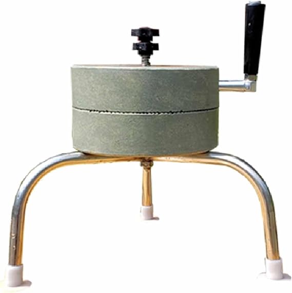 Handmade Stone/Hand Mill, Grain Mill Stone Grinder/Soybean Milk Grinder with Non-Slip Silicone Pads, Food Pulverizer for Barley/Wheat/Capsicum/Rice(7.9inch/20cm)
