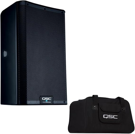 QSC K10.2 Active 10" Powered 2000 Watt PA Loudspeaker Bundle with QSC K10 Tote Soft Tote Bag