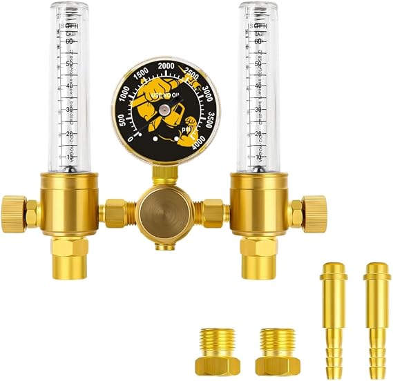 Weldmonger Dual Output Argon Regulator Flowmeter