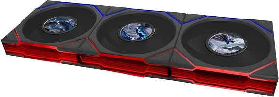 Lian Li UNI FAN TL LCD FLEX Kablosuz Fan, ARGB ve LCD Ekranlı - 120 mm, Siyah, Kumandalı 3'lü Paket