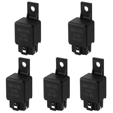 WMYCONGCONG 5 PCS Relay 12V 40A 4 Pin SPDT Automotive Starter Relays for Car Truck