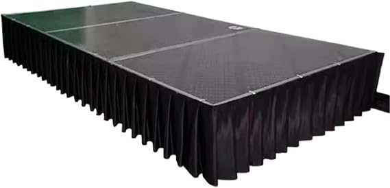 Party Table Skirts Wedding Party Banquet Birthday Decoration Table Skirt for Table Cloth Table Cover Table Skirting Polyester Pleated Table Skirt(Black,H30cm x L300cm)