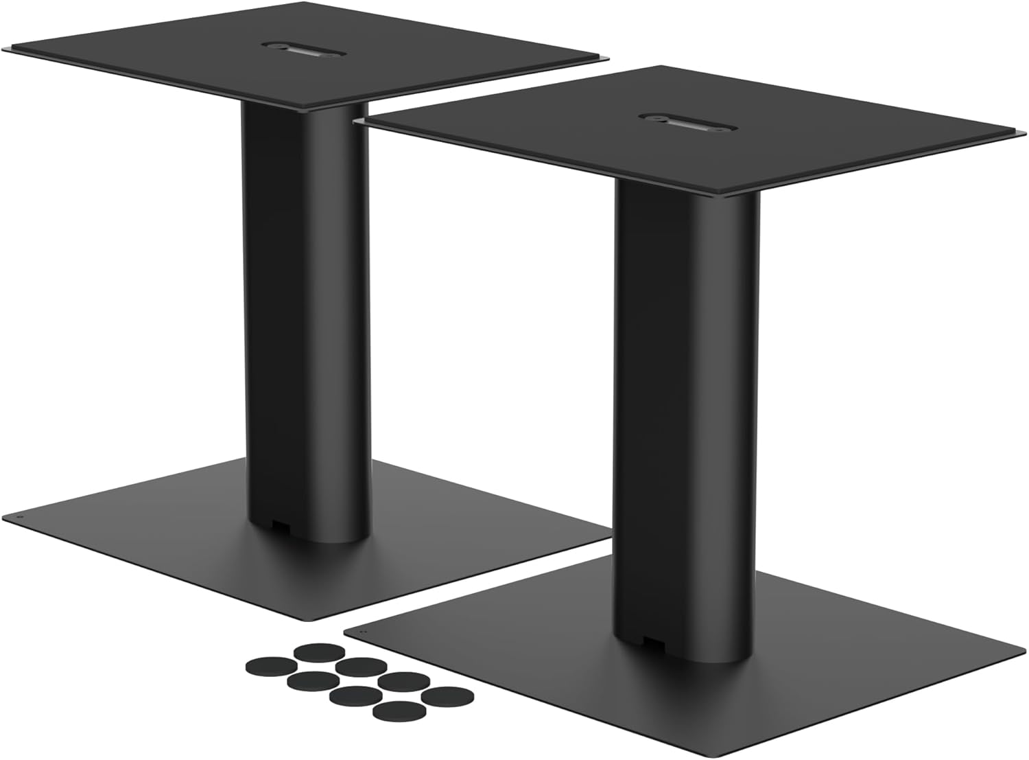 suptek Freestanding Speaker Stand Desktop Kit Universal Audio Mounts for Computer and Bookshelf Speakers 24 x 21 cm 2 Pack Black SDM003LB