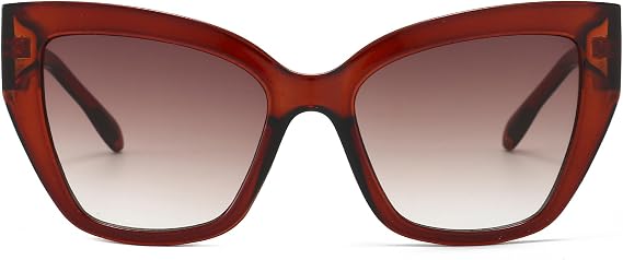 Oversized Cat Eye Sunglasses for Women Fashion Big Black Shades