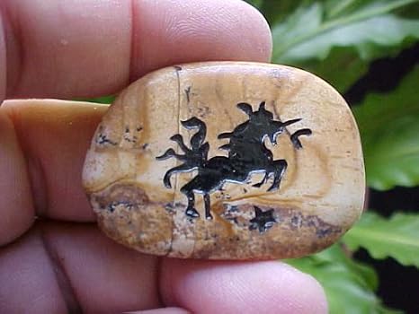 A4521 Gemqz Pegasus Engraved in Sandstone Flat !!!