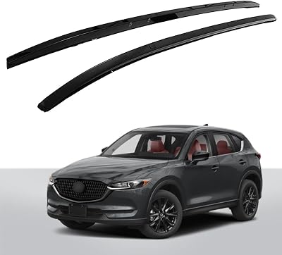 Roof Rails Fit for Mazda CX-5 2017-2025 Black Roof Rack Side Rails Crossbars Cargo Bars Carrier
