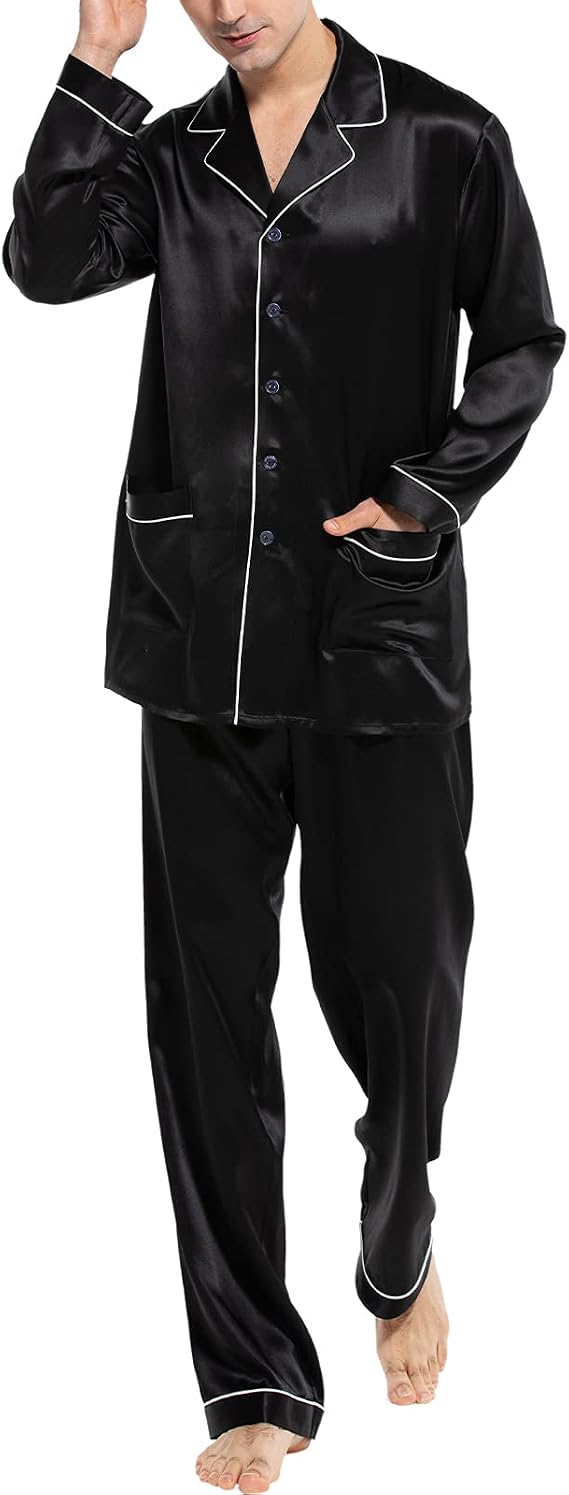 COLD POSH 100% 19MM Mulberry Silk Pajamas for Men