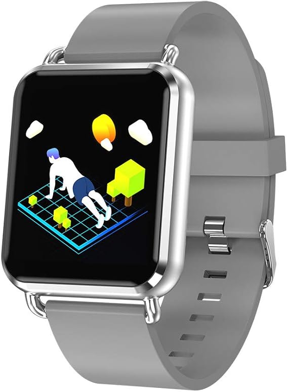 Bluetooth 4.0 Waterproof Fitness Tracker with Real-Time Heart Rate Monitoring, Blood Pressure, Blood Oxygen, Sleep, Pedometer Monitor, Android, iOS White