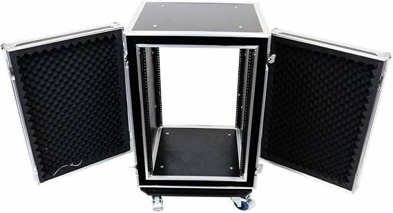 Deejay LED 16U Space Shock Mount Amplifier Case, 21" Body Depth with W