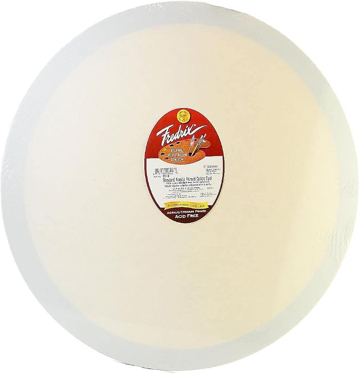Fredrix 5516 Stretched Canvas, 16-Inch Round