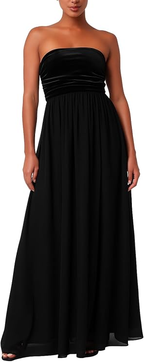 Lulus Women's Briar Velvet Strapless Dress