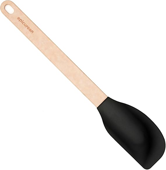 Epicurean Silicone Series Large Spatula-Natural Handle with Black Head