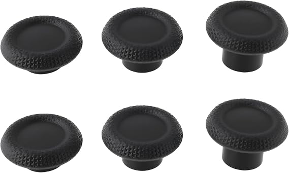 SG Store Pack of 6 Game Joystick Thumb Stick Replacement Part Compatible with PS5 Controller 3D Simulation Joystick Black