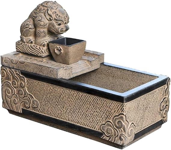 Fountains Decoration Lucky Beast Zen Flow Desktop Auto-Cycle Waterfall Fountain Feng Shui Decor for Home and Office