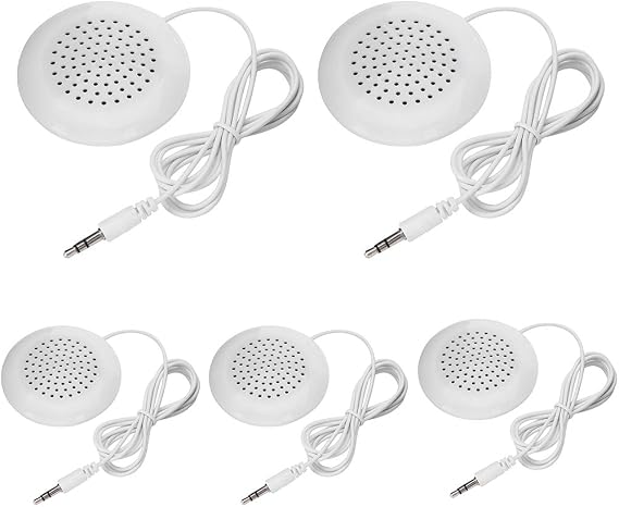 5pcs Pillow Speaker, Under Pillow Speaker for Sleep, DIY Pillow Speaker, New 3.5mm Mini Stereo Speaker for MP3 Phone Portable CD Mini Stereo Speaker