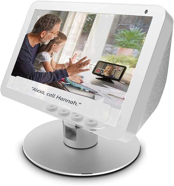 Echo Show 8 Adjustable Stand, Stand for Amazon Echo Show 8, Horizontal 360 Rotation Longitudinal Angle Change Echo Show 8 View White MY012-02