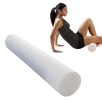 THERABAND Pro Foam Roller, 6 x 36 Round; White Back Roller, Compact 6 Inch Diameter for Deep Tissue Massage, Physical Therapy, Myofascial Release, Core Stabilization