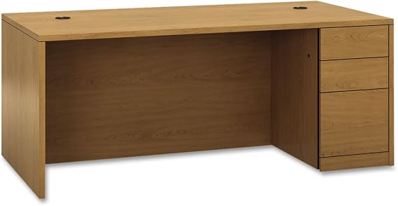 10500 Series "L" Workstation Right Pedestal Desk with Full-Height Pedestal, 72" x 36" x 29.5", Harvest
