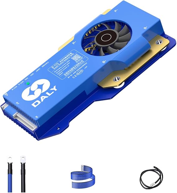 DALY BMS 48V 500A - 1A Active Balance Battery Management System with RS485 CAN, Build in Bluetooth for 16S LifePO4 Battery Pack - for Golf Carts, Electric Vehicles, Solar Energy Power Systems