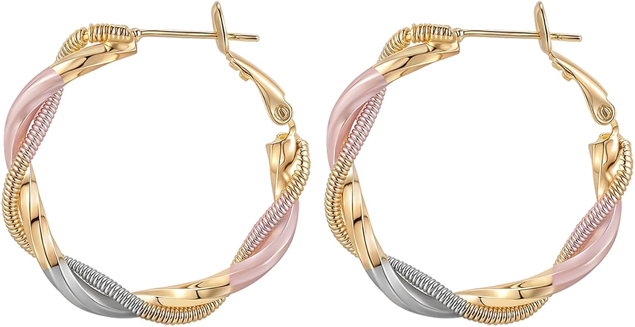 Gold/Silver Hoop Earrings For Women Trendy,Chunky/Big/Thin/Medium/Oval/Thick/Twist Multi-Colored Zirconia Dangle Huggie Rainbow CZ Amber Resin Hoops, Lightweight Birhtday Fashion Jewelry Gift.