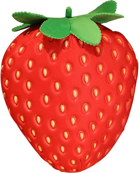 Kisangel Strawberry Plush Pillow Stuffed Fruit Cushion Throw Pillow Soft Hugging for Sofa Chair Floor Kids Bedroom 13.77 X 12.59 X 7.48 in Gift for Valentine S Day Easter Christmas