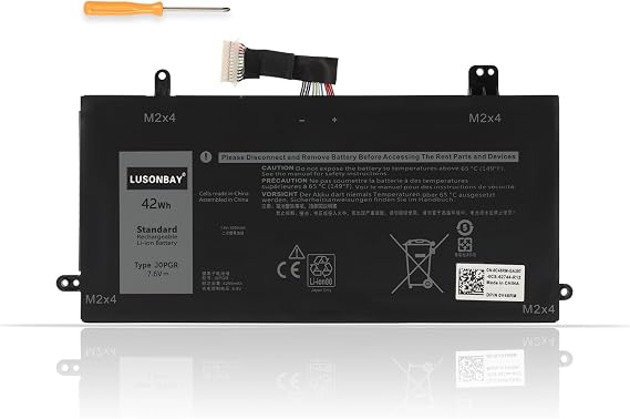 J0PGR Laptop Battery Replacement for Dell Latitude 12 5285 5290 E5285 E5290 2 in 1 Series T17G T17G001 T17G002 New Battery for X16TW FTH6F FTG78 1WND8 0J0PGR 0RDYCT RDYCT 0J0PGR 7.6V/42Wh