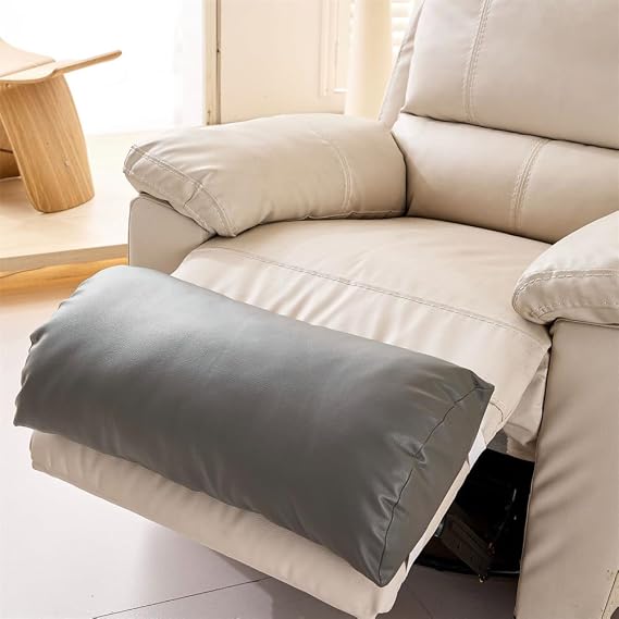 Leg Pillow for Recliner & Couch - Bolster Foot Rest Pillow, Half Moon Shape Multi-Purpose Leg Elevation Pillow for Bed, Sofa, Chair - Knee Pillow for Back Sleeping & Comfortable Foot Cushion (Grey)