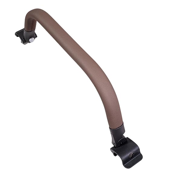 Foldable Bumper Bar for Joolz AER+/AER Stroller-One-Hand Open Armrest Easy Attachment & Removal-Comfortable Grip Handle-Ideal for Hanging Baby Toys Brown (Textured Leather Finish) (Brown)