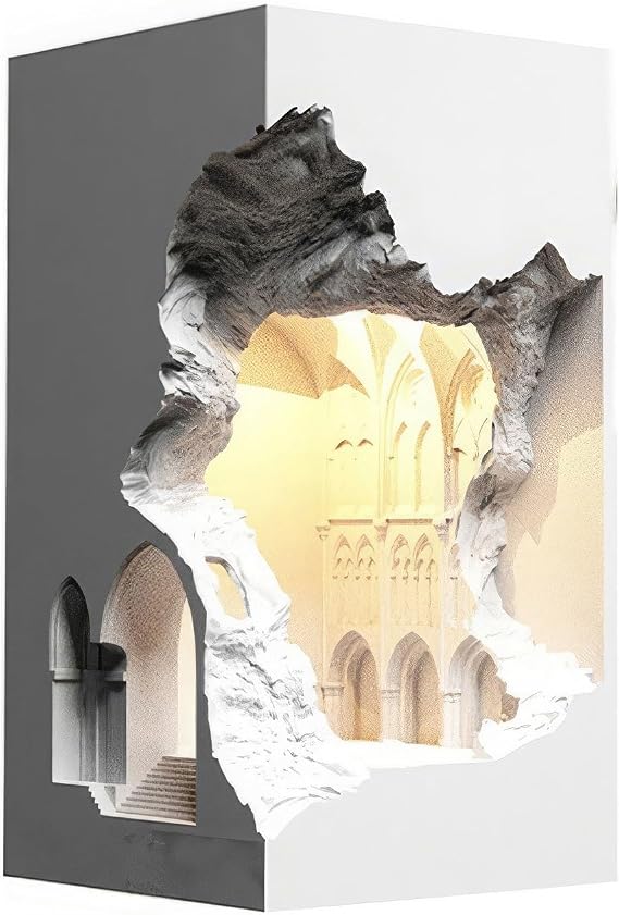 Creative Plaster Lamps, Recessed Wall Lamps, Corner Lamps, Table Lamps for Stairs, Corridors, Columns, Corners, Etc., Comfortable Lighting Fixtures, Living Room Wall Pillar Corner Wall Lamps