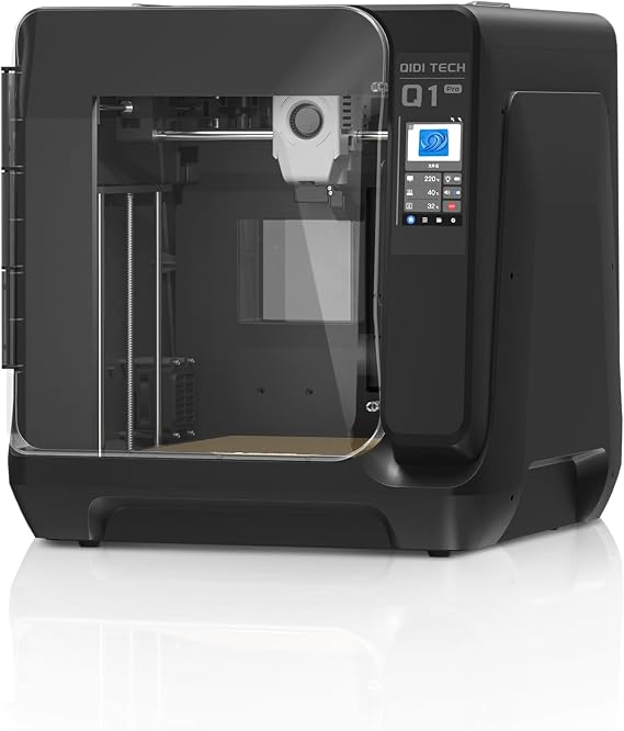 QIDI Q1 Pro 3D Printer, 600mm/s High-Speed Fully Auto Leveling 3D Printers with Camera, 60C Chamber Heat, 350C Print Support Carbon Fiber Filament, Tangle Detection, Printing Size 9.65"x9.65"x9.45"