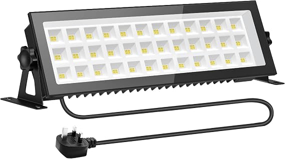 LED Floodlight Outdoor,100W 13000LM Flood Lights with 1.5M Plug,6500K Cold White LED Security Light,IP66 Waterproof LED Work Light,Outdoor Floodlight for Backyard Garden Patio Warehouse [Energy Class F]