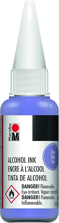 Marabu Alcohol Ink - Lilac - Paint a Symphony of Tender Blossoms, Invoking The Serenity and Beauty of a Spring Garden - 20ml Bottle