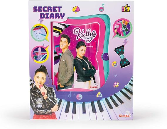 Simba 109413006 Kally's Mashup Electronic Secret Diary - Secure Opening with Bracelet - Invisible Ink - Secret Hiding Place - Batteries Included