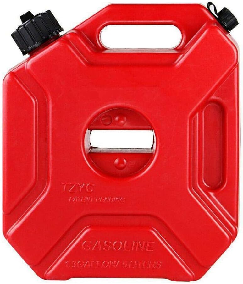 5L1.3 Plastic Portable Fuel Tank, Gas Can Oil Petrol Storage, Thicker, Durable, Portable