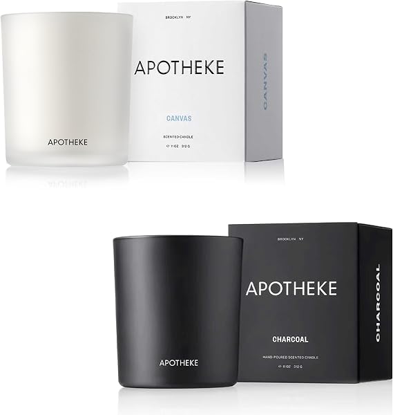 Apotheke Scented Candle Bundle - Canvas & Charcoal